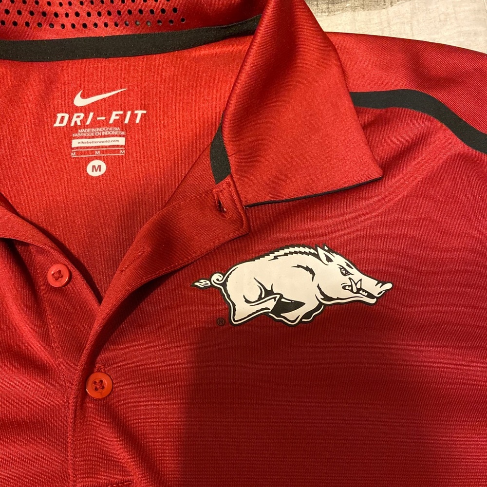 Arizona Razorbacks sz M Nike drifit polo